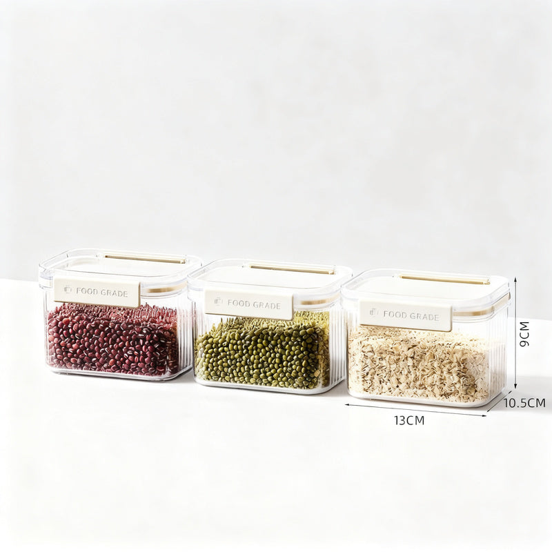 Airtight plastic containers for food