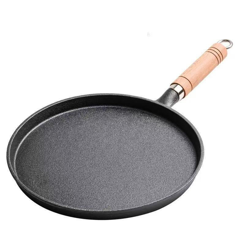 Cast iron frying pan, flat bottom