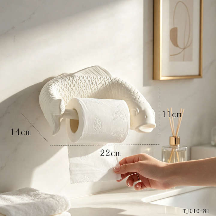 Creative fish-shaped paper towel box, wall-mounted
