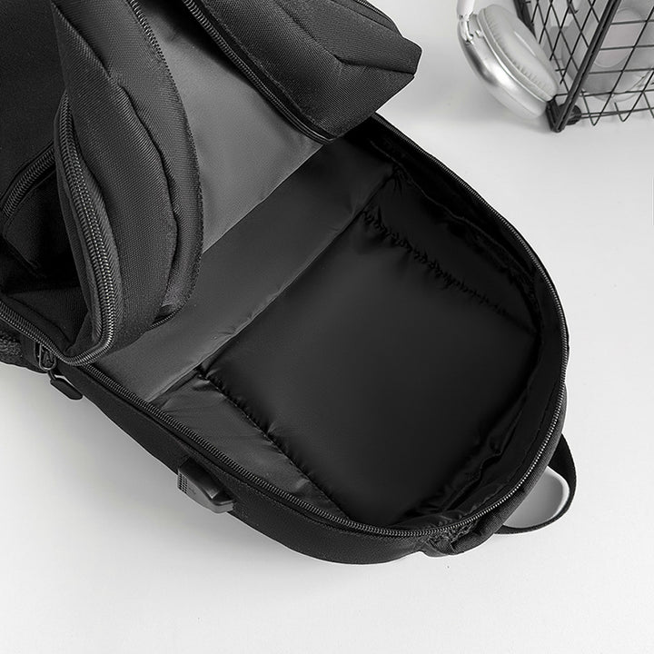 Travel backpack, 36–55 L, striped pattern