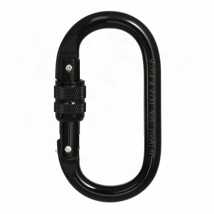 Steel carabiner for climbing, 25 KN
