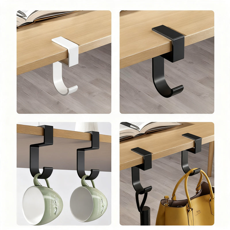 Table hooks made of space aluminum, self-adhesive