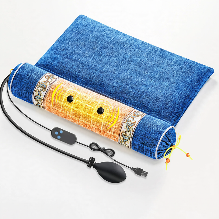 Multifunctional neck pillow with massage and heating function