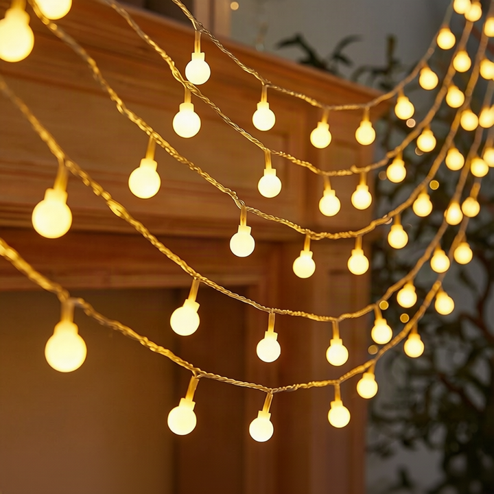 LED string lights with button cell battery, 1–3 m