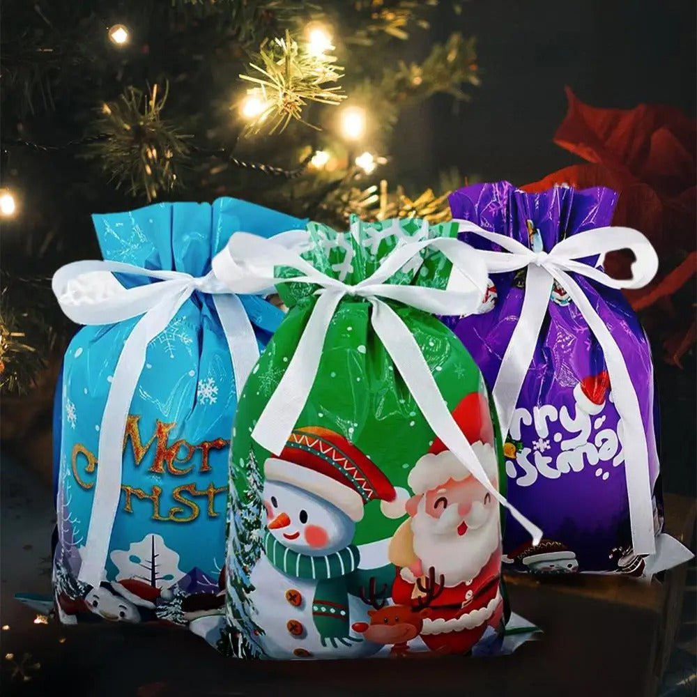 BowLift | Drawstring Reusable Christmas Gift Bags - Gift Packaging Bag Christmas Decorations