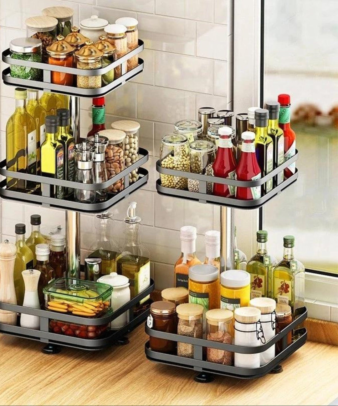 BowLift | TwistRack 360° – Rotating Storage Shelf | Space-Saving Adjustable Organizer for Kitchen, Bathroom & Home