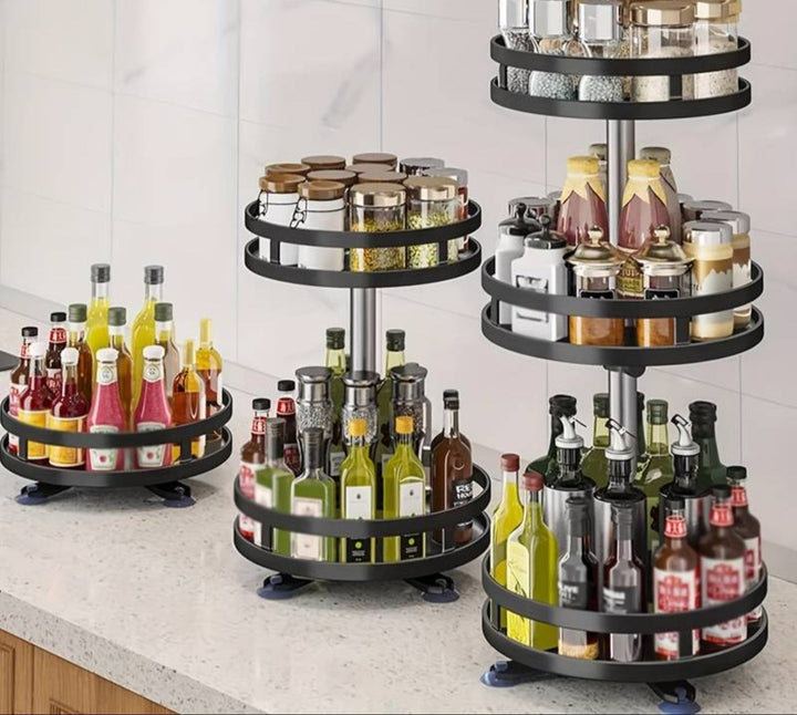 BowLift | TwistRack 360° – Rotating Storage Shelf | Space-Saving Adjustable Organizer for Kitchen, Bathroom & Home
