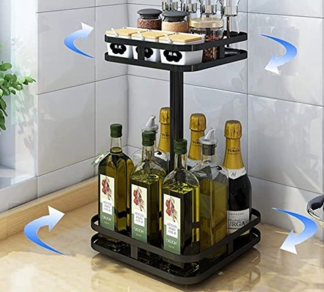 BowLift | TwistRack 360° – Rotating Storage Shelf | Space-Saving Adjustable Organizer for Kitchen, Bathroom & Home