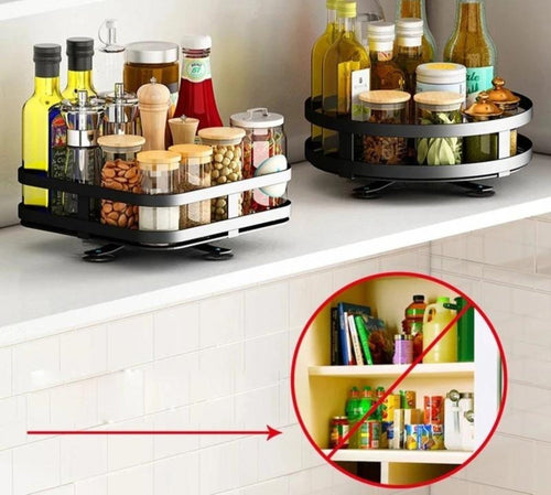 BowLift | TwistRack 360° – Rotating Storage Shelf | Space-Saving Adjustable Organizer for Kitchen, Bathroom & Home