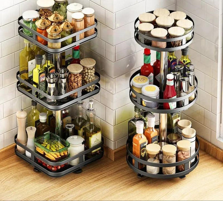 BowLift | TwistRack 360° – Rotating Storage Shelf | Space-Saving Adjustable Organizer for Kitchen, Bathroom & Home
