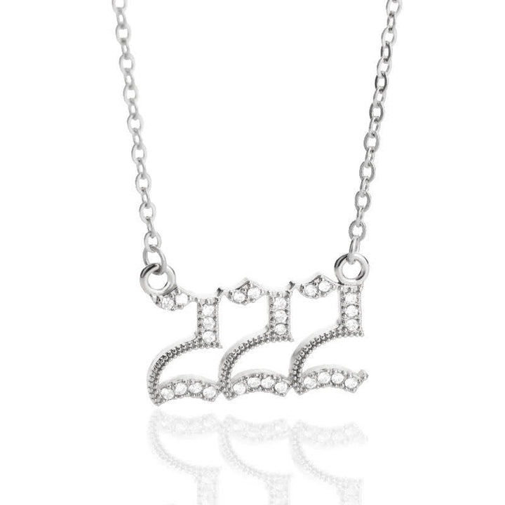 BowLift | Zirconia English Numbers Necklace – Seraphina