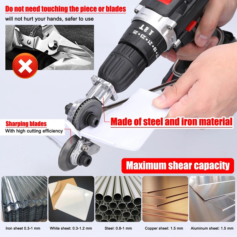 BowLift | Heavy-Duty Metal Cutting Adapter for Drill