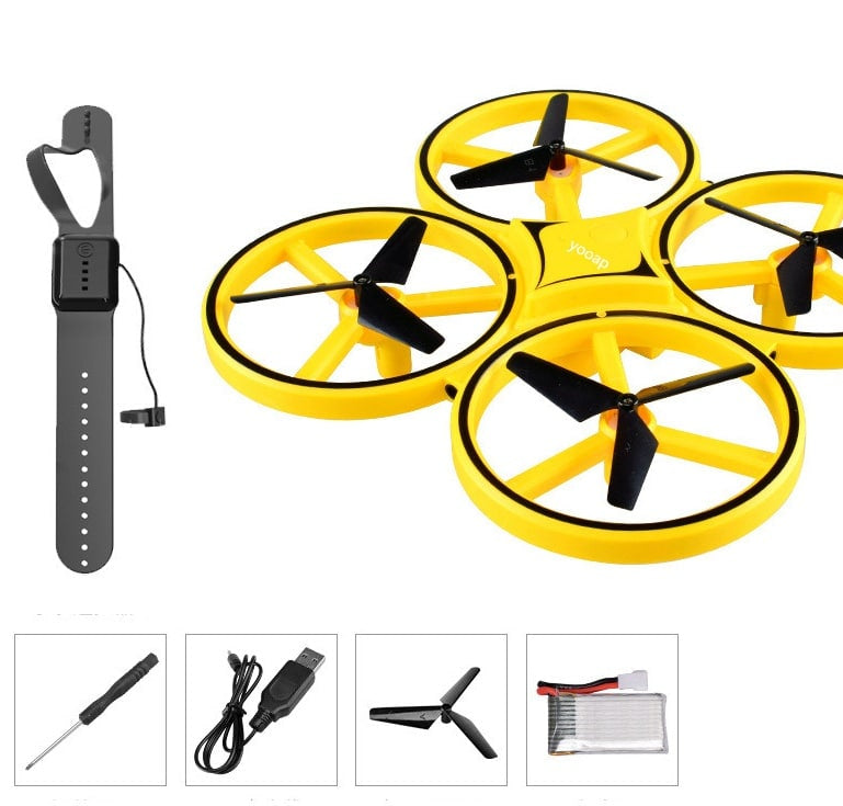 Drone - remote-controlled - Quadrocopter (Gyro &amp; LED) | Bowlift