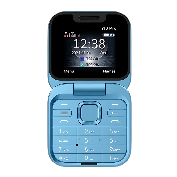 Small foldable mobile phone with dual SIM card