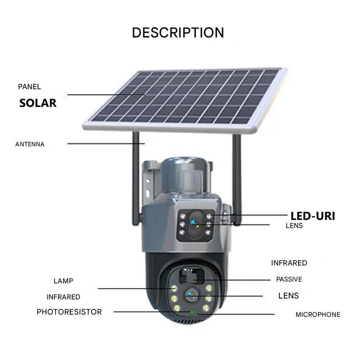 BowLift | GUARDIAN EYE 4K – Wireless Outdoor Security Camera with Solar Panel & 10x Zoom