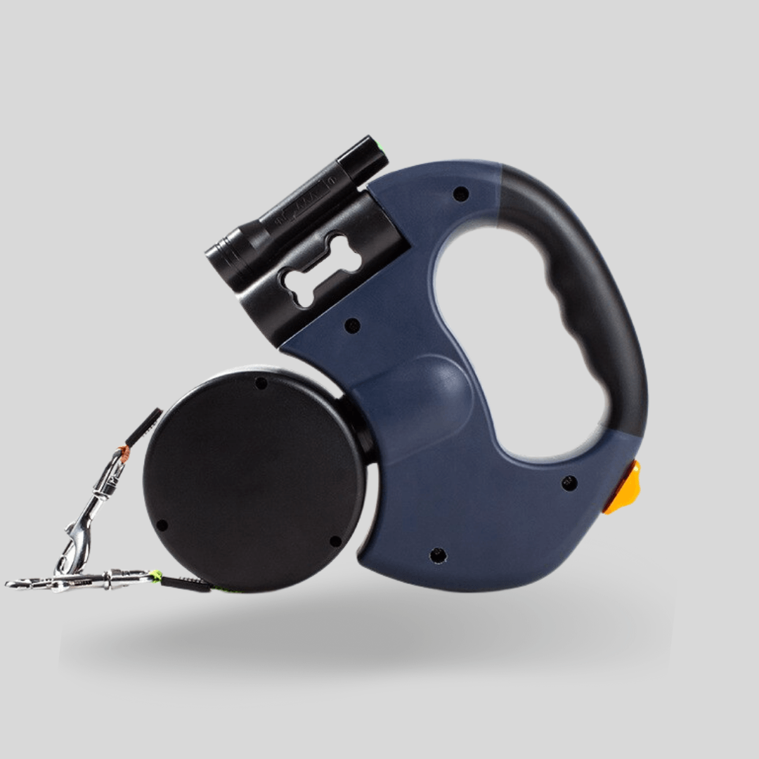 BowLift | DuoLeash Double Dog Leash – Retractable & Knot-free With Flashlight