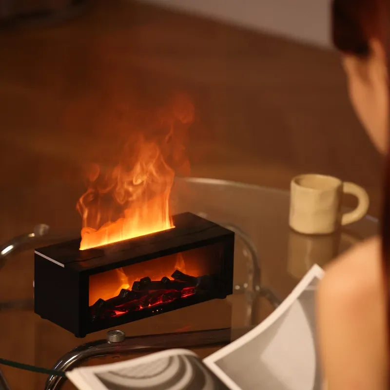 VlamMist Aroma Diffuser 300ml – Scent Lamp with Flame Effect | Bowlift