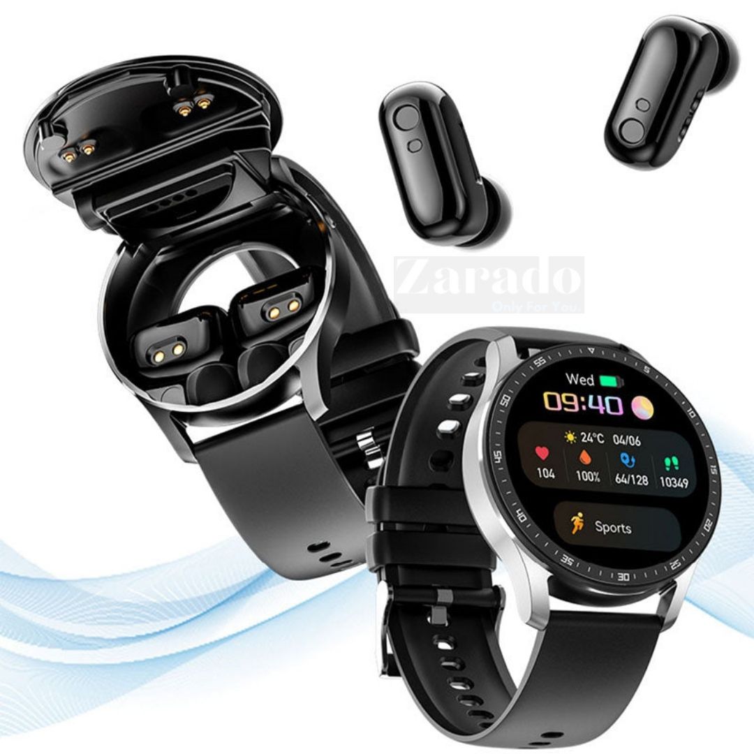SmartLink Watch – Innovative Smartwatch with Wireless Earbuds Bowlift