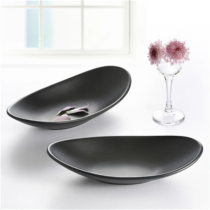 BlackTray - Elegant Oval Storage Tray for Jewelry Bowlift