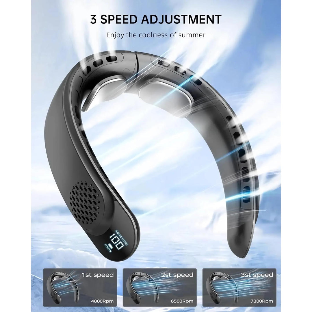 Portable Neck Fan with Rechargeable Cooling for Outdoor Sports | Bowlift