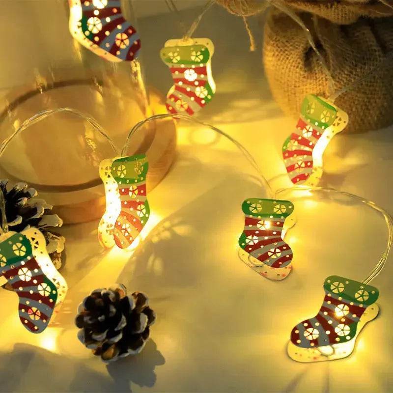 BowLift | Christmas LED Light String Santa Claus Elk Snowman Xmas Ornament String Light Christmas Decorations New Year Navidad Gift