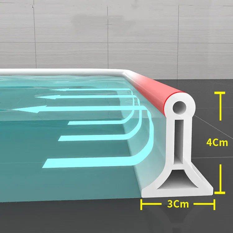 FlexiSeal Shower Edge — No more wet floors and frustration in the bathroom, stay dry – completely without installation stress! | Bowlift