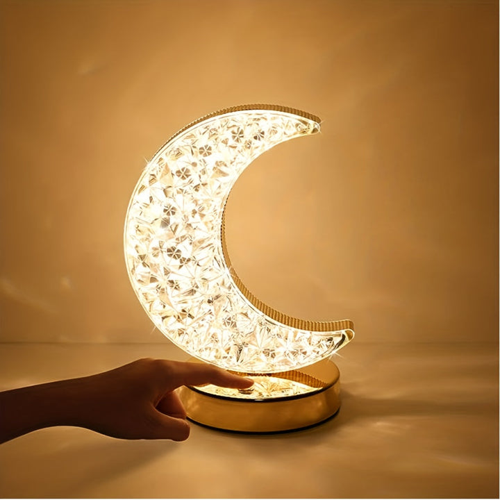CrystalGlow Lamp - Dimmer Table Lamp with Touch Bowlift