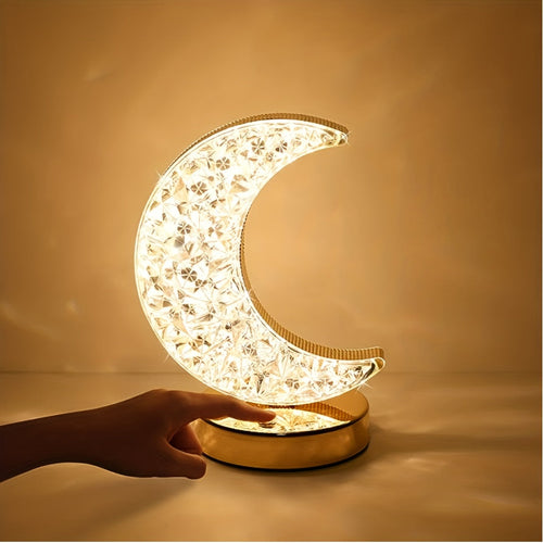 CrystalGlow Lamp - Dimmer Table Lamp with Touch Bowlift