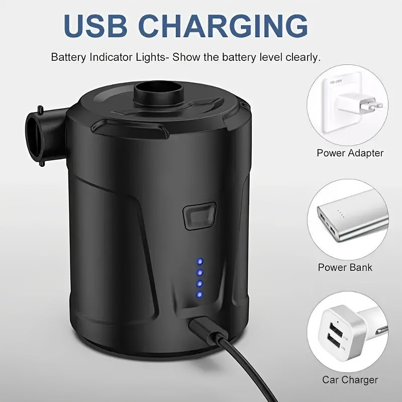 BowLift | Rechargeable Wireless Mini Electric Air Pump - Lightweight USB Pump for Outdoor Use, Inflates Air Mattresses and More