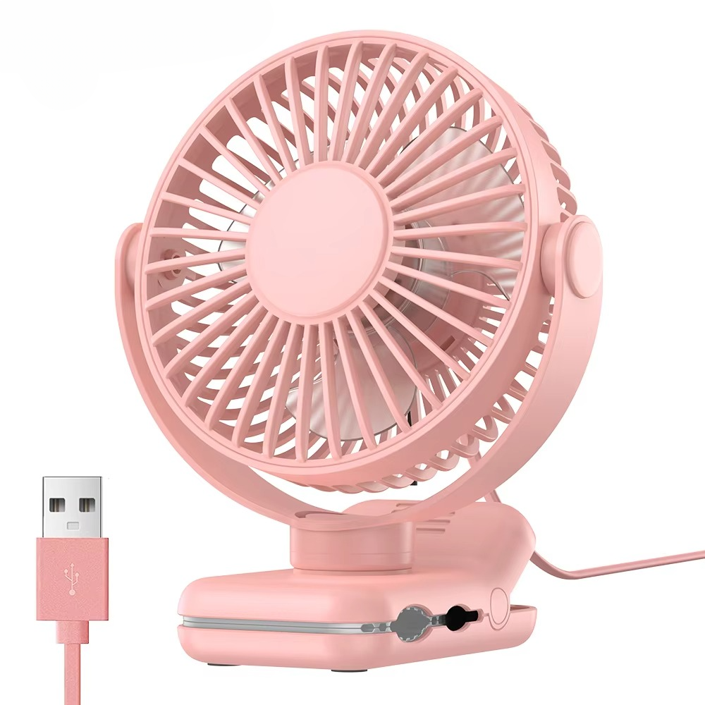 BowLift | USB Clip-On Desk Fan with Quiet Brushless Motor and Strong Clamp – Portable Mini Personal Cooling Fan