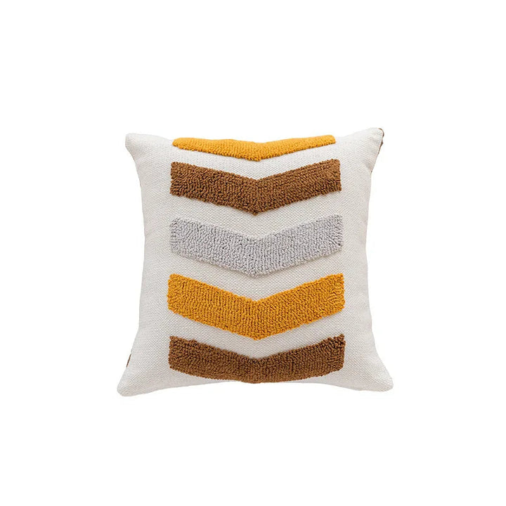 BowLift | Nordic Retro Tufted Cushion Cover – 45x45cm Yellow Brown Decorative Pillow