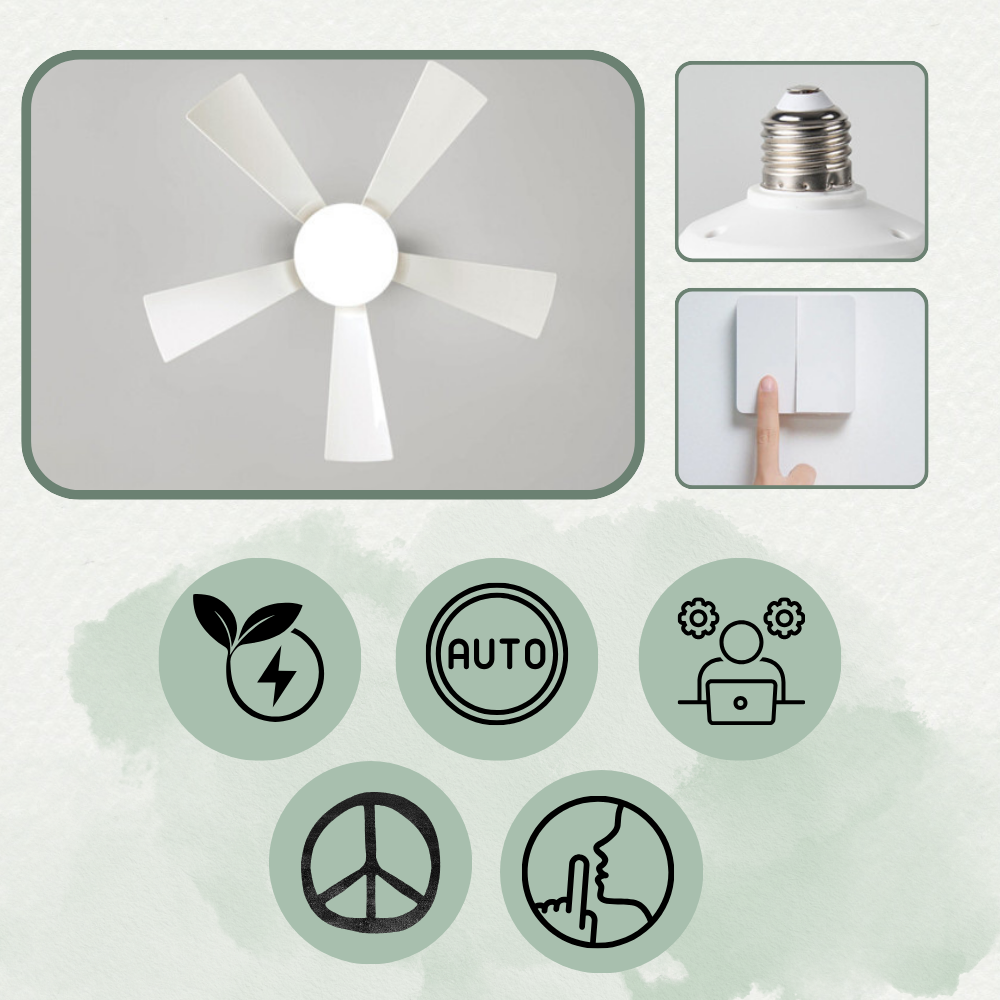 E27 Socket Fan Light | Bowlift