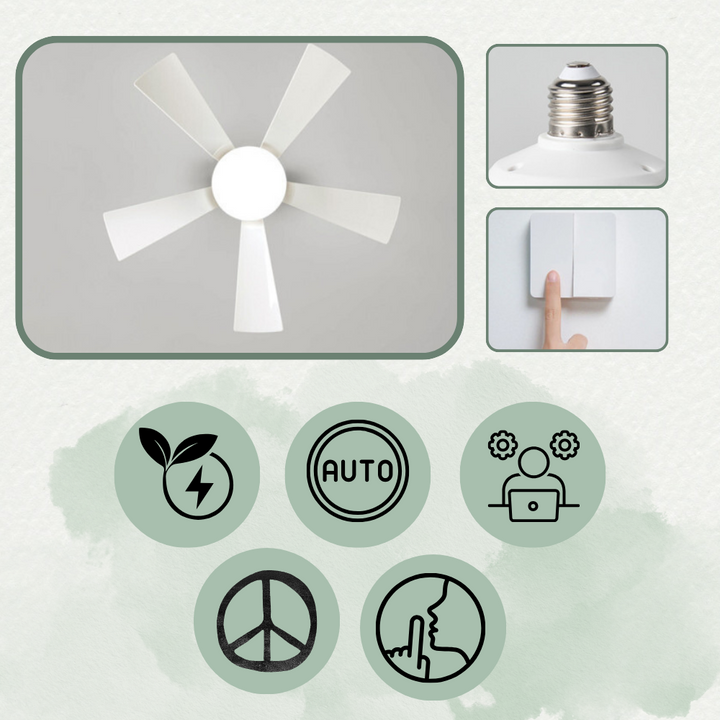 E27 Socket Fan Light | Bowlift