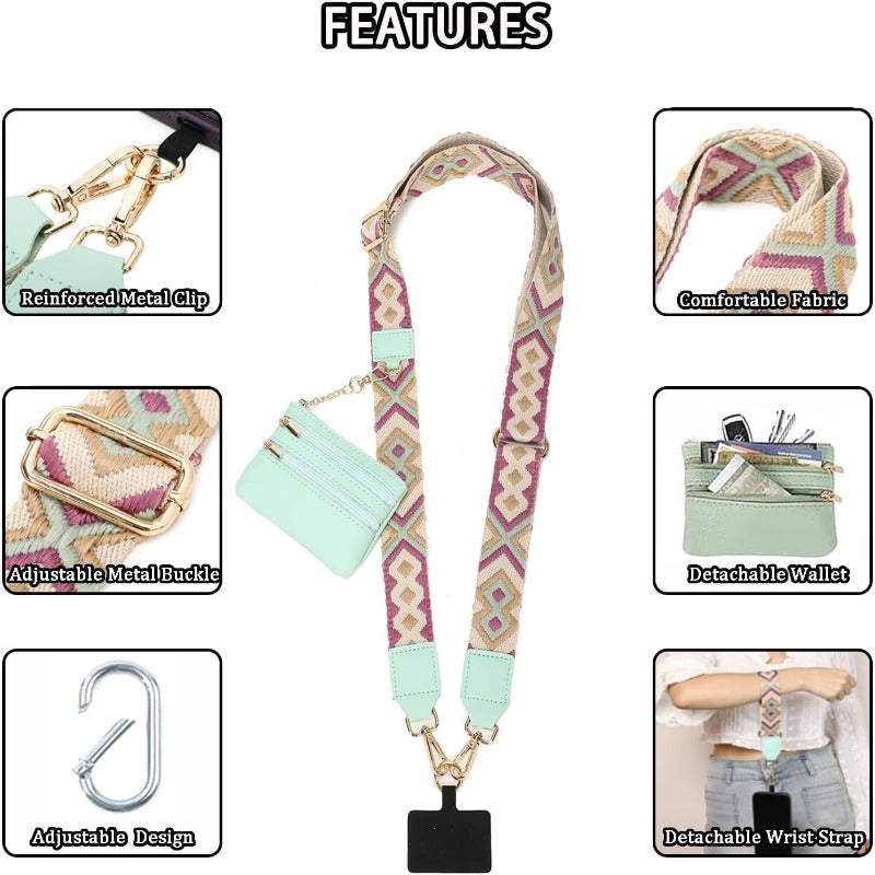 BowLift | Stylish Crossbody Phone Lanyard with Detachable Mini Wallet