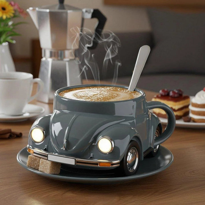 RetroAuto Ceramic Mug – Unique 3D Design for Coffee & Tea | Bowlift