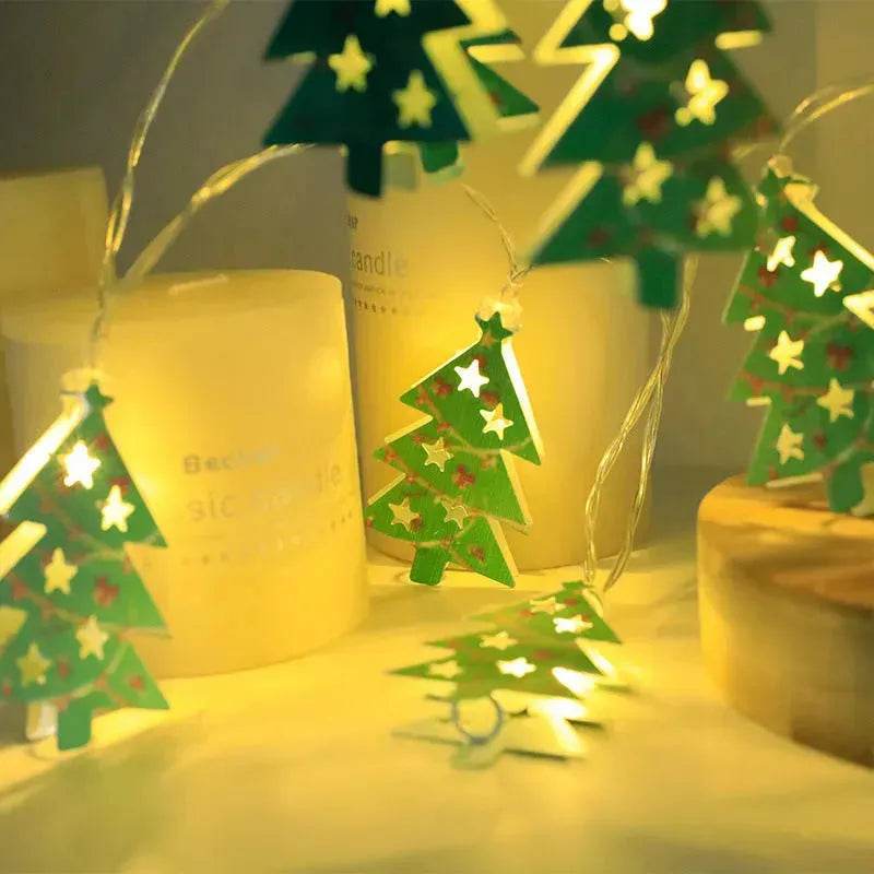 BowLift | Christmas LED Light String Santa Claus Elk Snowman Xmas Ornament String Light Christmas Decorations New Year Navidad Gift