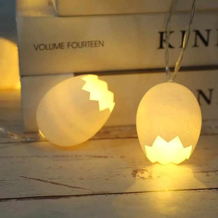 BowLift | New Easter Broken Shell Egg String Lights Led Egg Lanterns Flashing Lights String Lights Christmas Decoration Lights