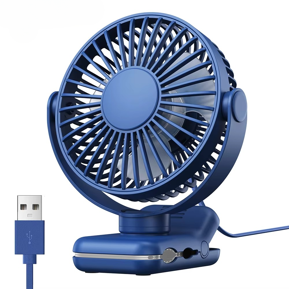 BowLift | USB Clip-On Desk Fan with Quiet Brushless Motor and Strong Clamp – Portable Mini Personal Cooling Fan