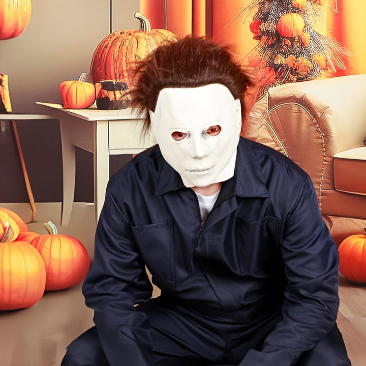 BowLift | Men’s Scary Halloween Costume Jumpsuit | Masked Long Sleeve
