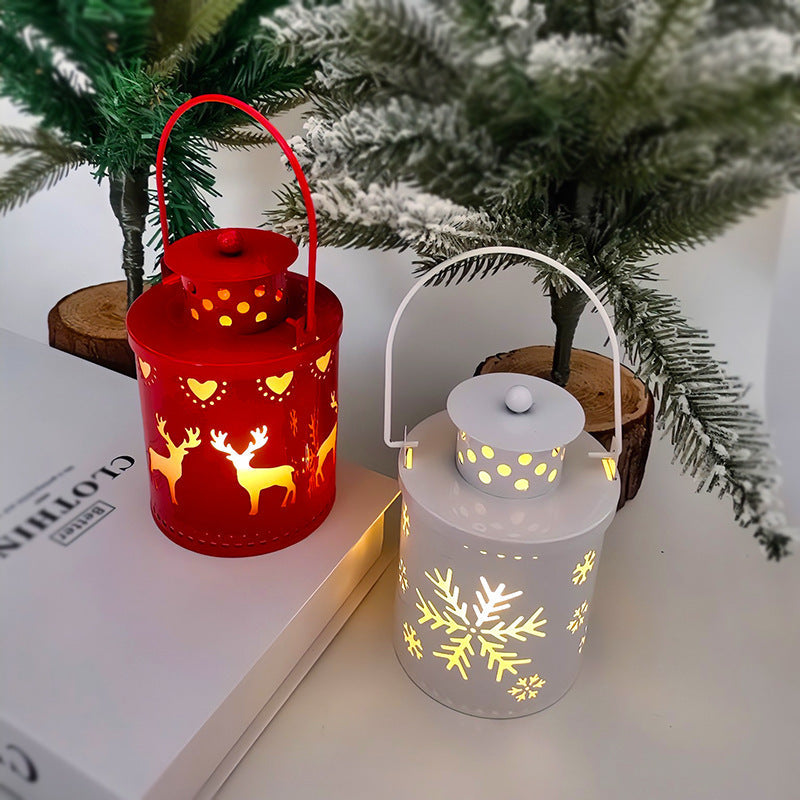 BowLift | Electronic Christmas Candle with Flickering LED Light – Decorative Iron Candle Holder for Indoor