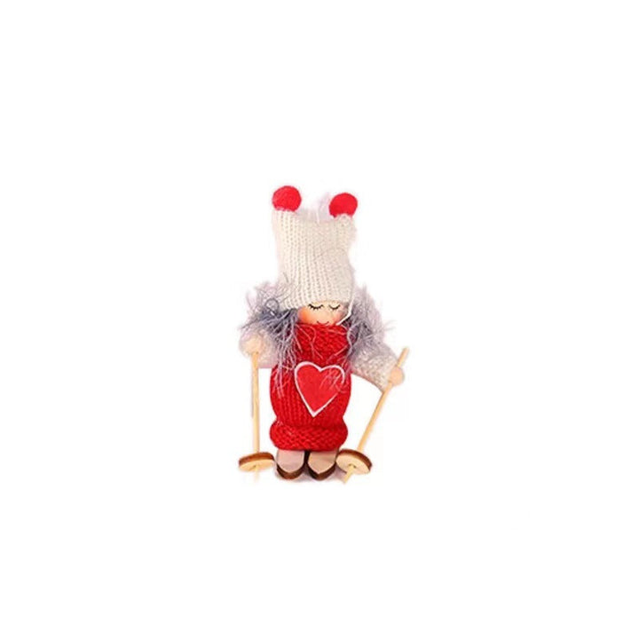 BowLift | Creative Christmas Decoration Wooden Ski Doll