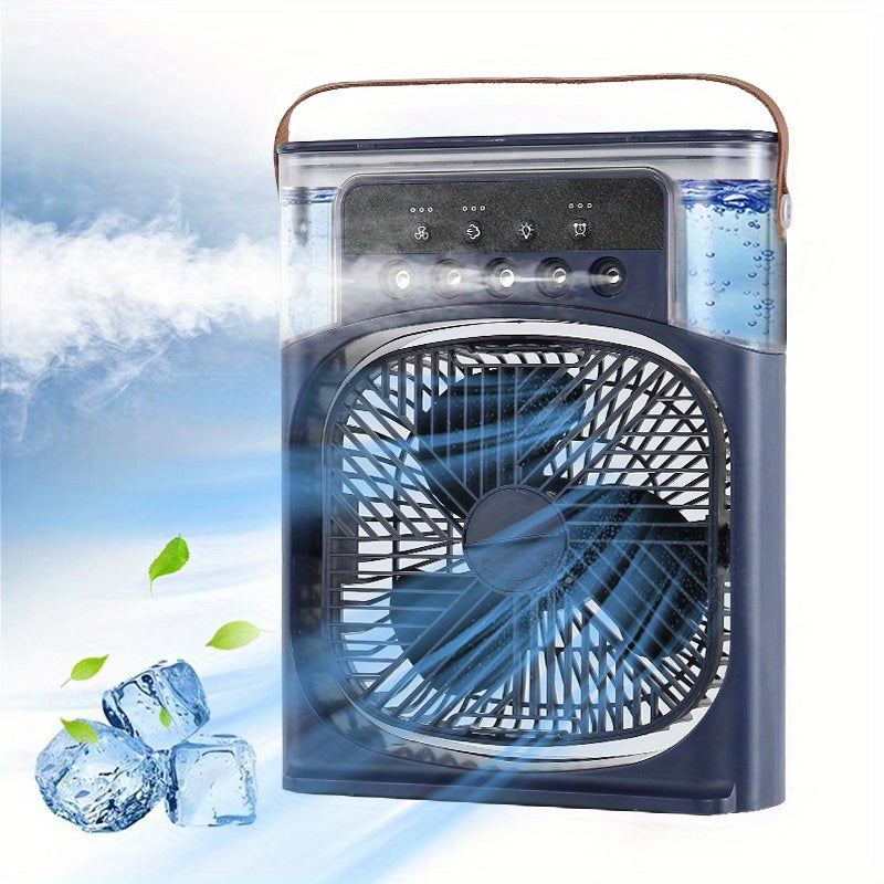 1pc Portable Air Conditioner, Household Small Air Cooler, Hydrocooling Fan, Portable Air Adjustment For Office, 3 Speed Air Cooling Fan Humidifier, 5pcs Humidified Spray Heads For Home Appliances | Bowlift