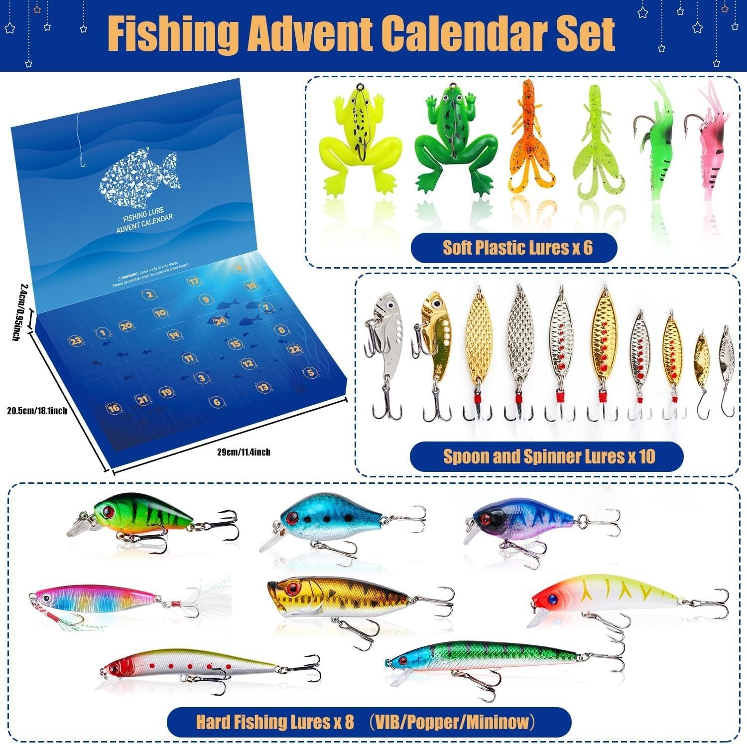 BowLift | 24 Days Christmas Countdown Fish Tackle Set