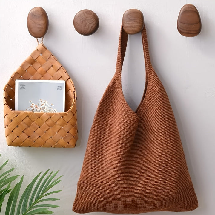 BowLift | WoodCraft Wooden Wall Hooks Set – Handmade design of walnut and beech wood