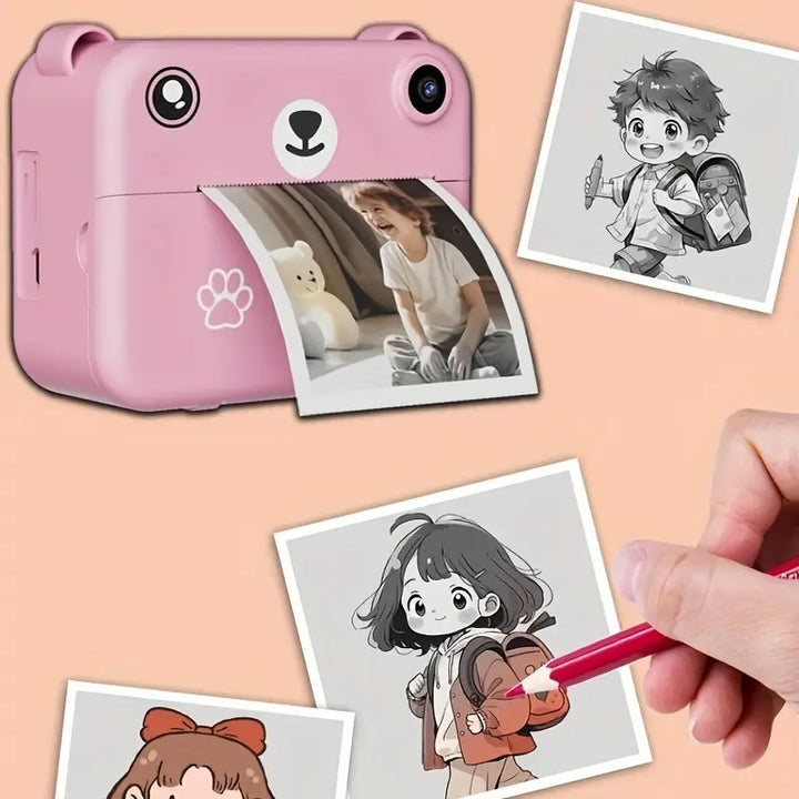BowLift | SnapKid Instant Print Camera for Kids – 1080P HD Photo & Video with Printing Paper & USB Charger