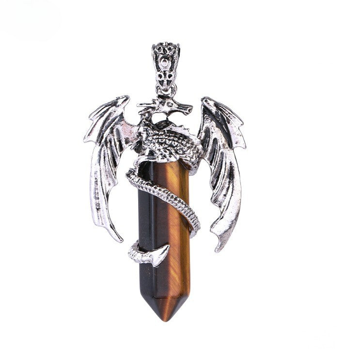 BowLift | Bohemian Style Natural Mystic Gemstone Dragon Necklace