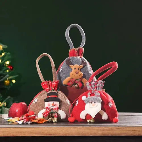 BowLift | Christmas Gift Bags | Fabric Bags with Drawstring | Various Designs | Reusable