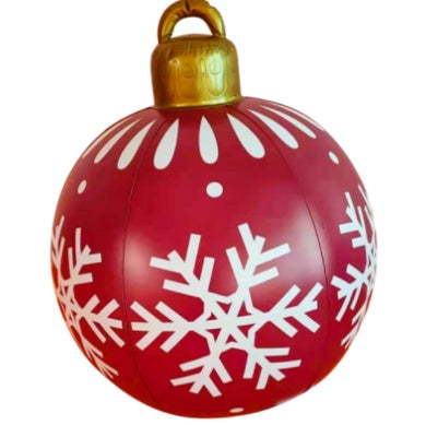 BowLift | Inflatable Christmas Ball Outdoor Decoration 60cm – Weather Resistant PVC Christmas Decoration