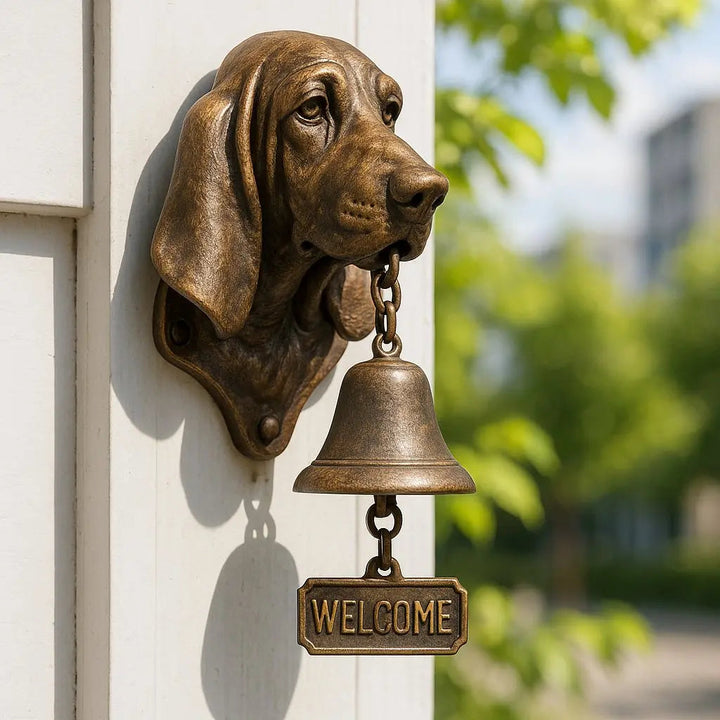BowLift | Welcome Bell HerderKlank – Handmade Cast Iron Doorbell with Dog