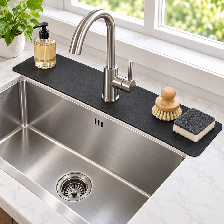 Kitchen Faucet Mat with Anti-Slip Base Bowlift